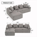 Combined 3 Seater Sofa With 4 Pillows