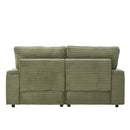 Convertible Loveseat Sofa With Storage And USB Ports - Green