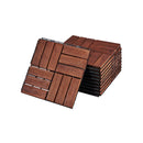 Interlocking Deck Tiles Checker Pattern, Square Acacia Hardwood Outdoor Flooring For Patio, Bancony, Pool Side