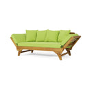 Outdoor Acacia Wood Expandable Daybed With Cushions