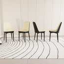 Modern Dining Chair With Cushions And Metal Legs