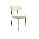 Extendable Dining Table Set With Curved Backrest Upholstered Chairs