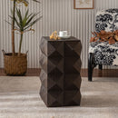 Side Table With 3D Embossed Pattern Design