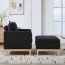 Oversized Swivel Barrel Accent Chair And Ottoman Set With Storage