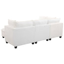 U-Shaped Sectional Modular Sofa With A Movable Ottoman, A Coffee Table With Hidden Charging Devices For Living Room