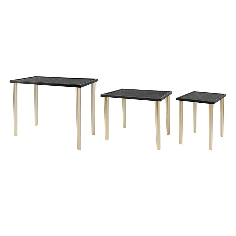 Side Tables (Set of 3) - Black / Gold