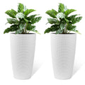 Tall Planters Set With Water Level Monitor And Auto Watering