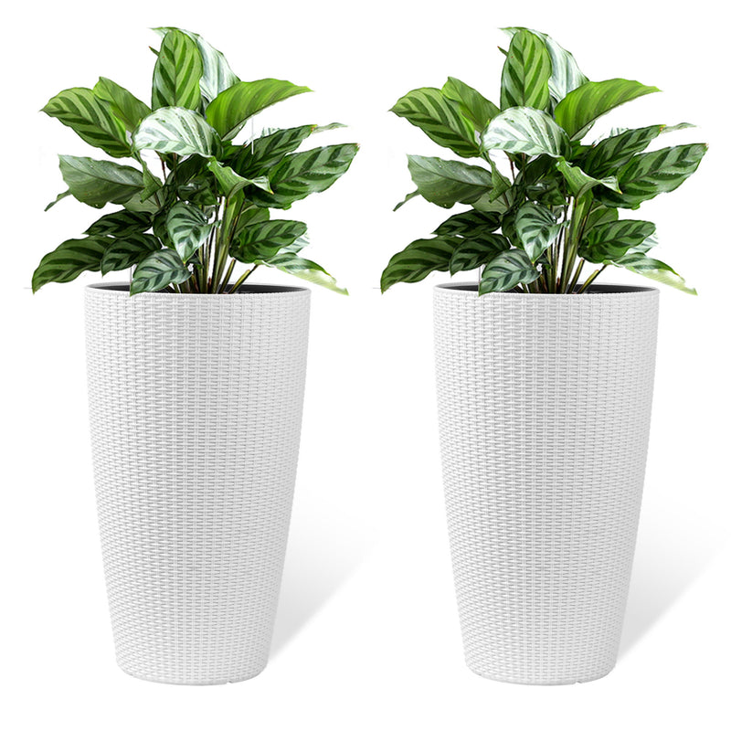 Tall Planters Set With Water Level Monitor And Auto Watering