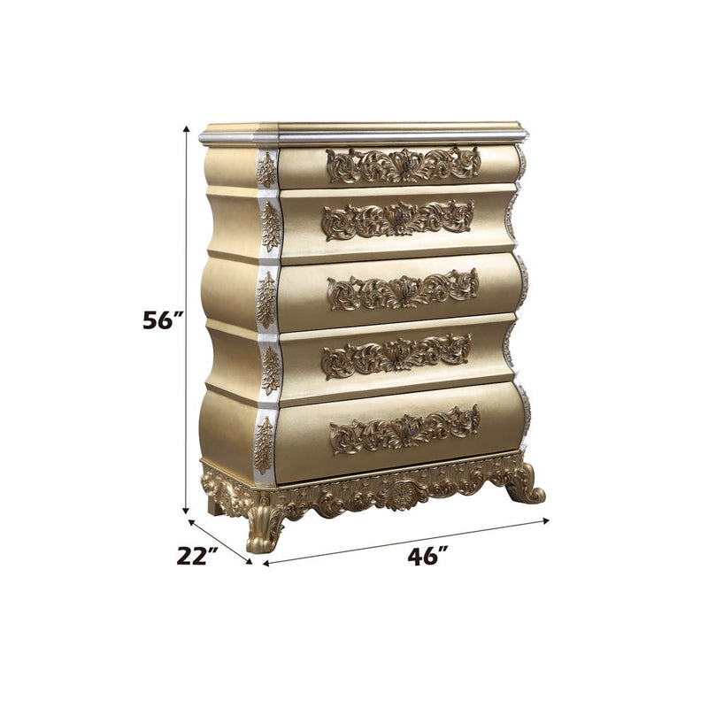 Seville - Chest - Gold Finish - Atlantic Fine Furniture Inc