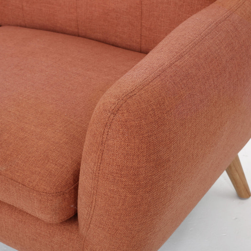 Modern Loveseat Sofa With Button Tufted Backrest