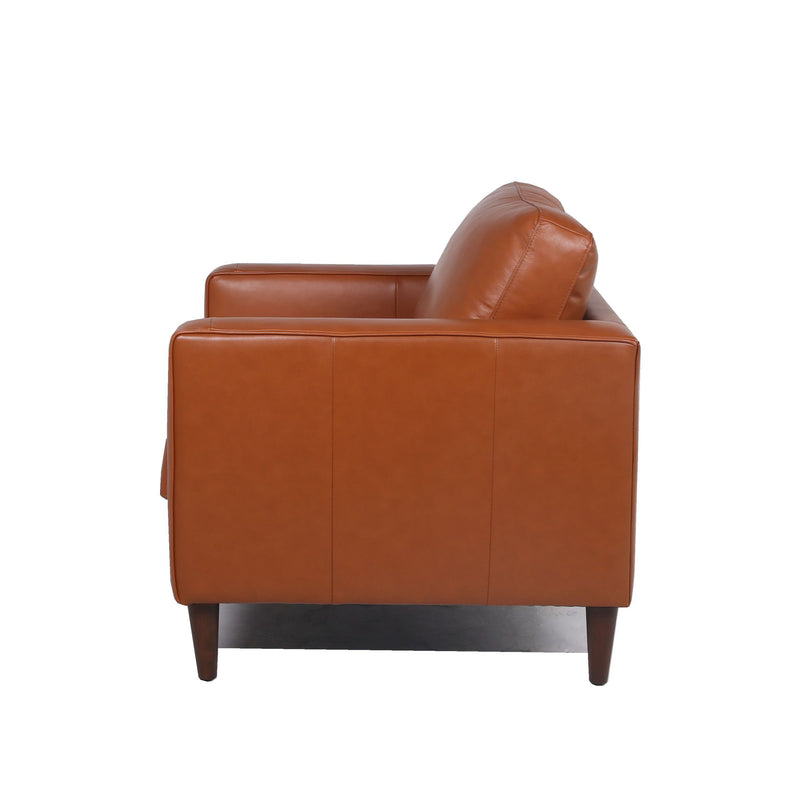 Mid-Century Tufted Leather Chair