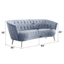 Bayram - Sofa - Light Gray Velvet - Atlantic Fine Furniture Inc