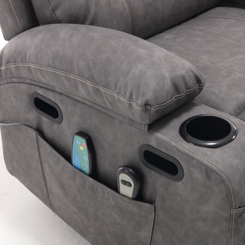 Cozy Electric Power Lift Recliner Chair Sofa For Elderly With Vibration Massage And Lumbar Heat
