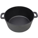 Pre-Seasoned Cast Dutch Oven 2 In 1 With Dual Handles And Covers, 5 Quart - Black
