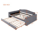 Upholstered Daybed With Storage Armrests, Trundle And Latest Integrated Bluetooth Audio System