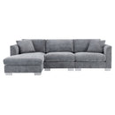 Modern Cloud Sectional Sofa L Shaped Luxury Couch Set With 2 Free Pillows 4 Seat With Oversized Chaise