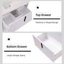 Bathroom Vanity With Ceramic Sink, Fluted Design