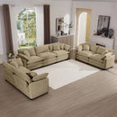 Elegant Corduroy Oversized Sectional Sofa Set With Deep Seats And Flexible Layout