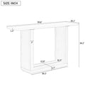 Console Table With Curved Corners And U Base Design - Natural Wood Veneer - Natural