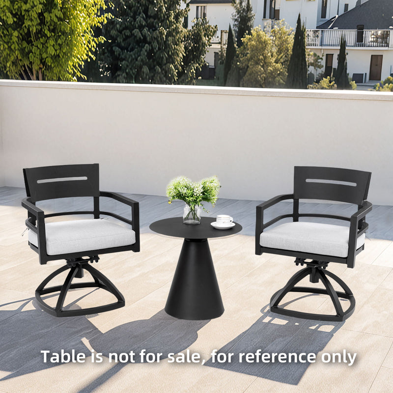 Outdoor Patio Swivel Rocker With Outdoor-Grade Sunbrella Fabric Cushions (Set of 2)