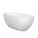 Small Size Stone Resin Solid Surface Oval Shape Freestanding Bathtub For The Bathroom - Matte White