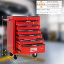 Rolling Metal Tool Chest With Drawers, Steel Storage Cabinet With Ball Bearing Slides