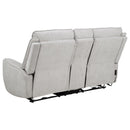 Sylmar - Chenille Upholstered Power Reclining Loveseat - Dove Gray