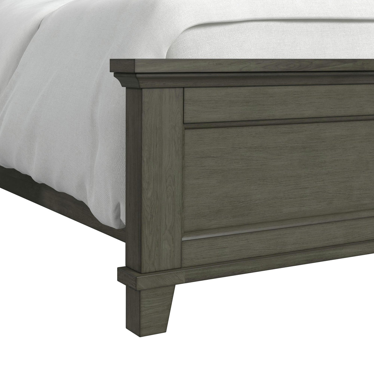Canterbury Panel Bed in Dark Gray by Elements International, view 12