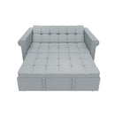 Compact Loveseat With Trundle Sleeper And Storage Pocket - Gray
