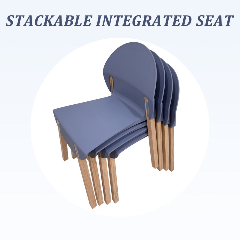 4 Piece Set Of Single Chairs With A Design Combining Modern And Traditional Elements