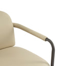 Modern Dining Chair (Set of 2) With Iron Frame - Espresso / Khaki