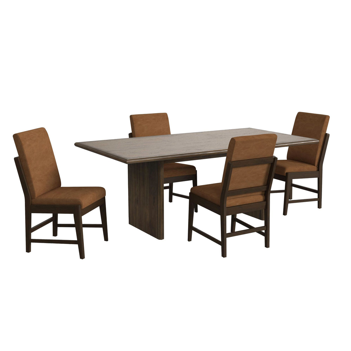 Brisbane Standard Height Dining Set in Dark Brown by Elements International