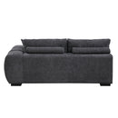 Chosen - Sectional Sofa With Toss Pillows With 2 Chaises With Ottoman - Gray