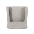 Charmed Upholstered Counter Stool With H Frame Base And Round Arms