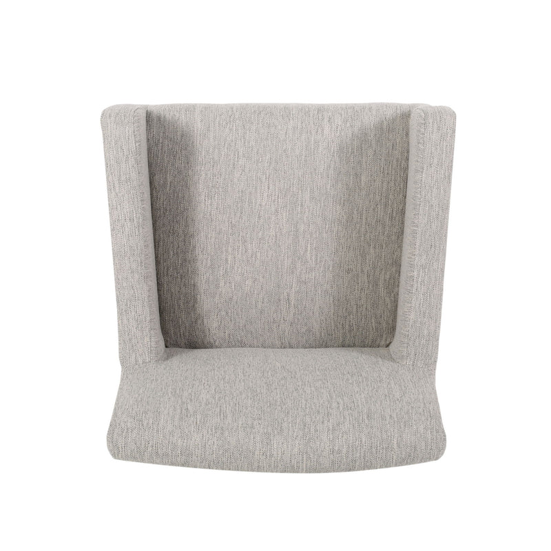 Charmed Upholstered Counter Stool With H Frame Base And Round Arms