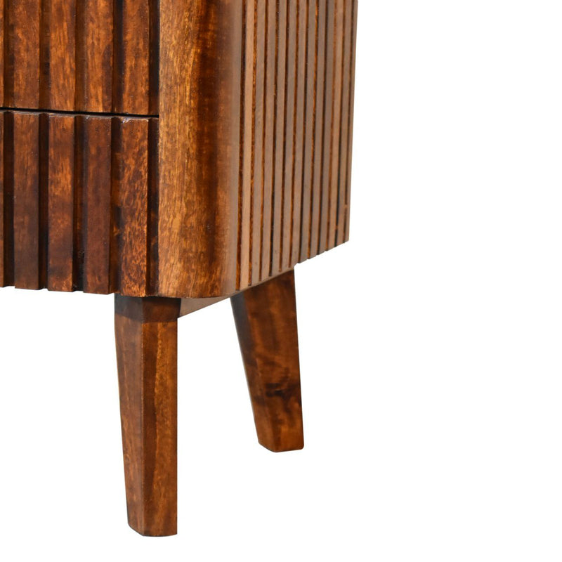 Reeve - Nightstand, 2 Drawers - Chestnut