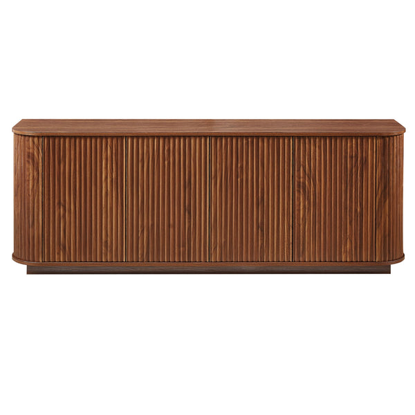 Contemporary Sideboard Storage Cabinet TV Stand With Wave Pattern