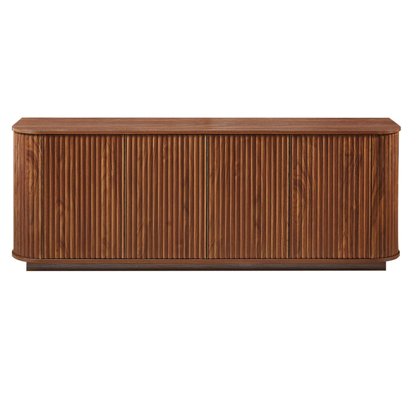 Contemporary Sideboard Storage Cabinet TV Stand With Wave Pattern