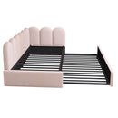 Upholstered Daybed With Metal Slatted Base
