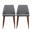 Modern Dining Chair With Iron Legs And Wood Finish