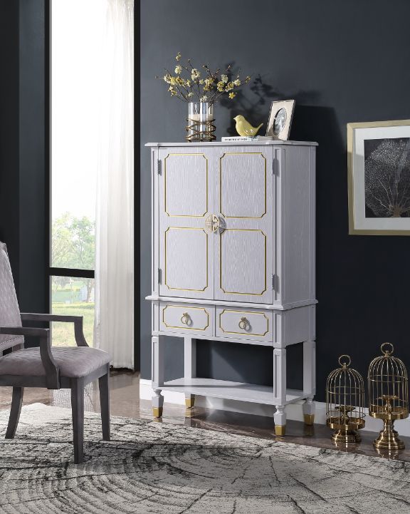 House - Marchese Cabinet - Pearl Gray Finish