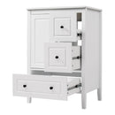 Retro Bathroom Vanity With Sink, Soft Closing Cabinet & Drawers