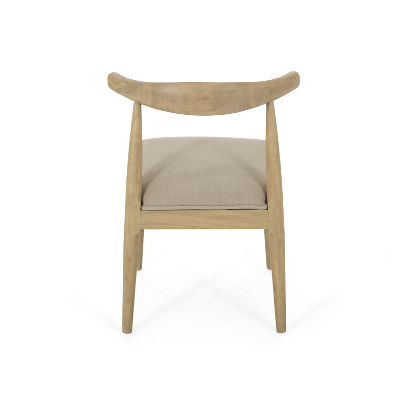 Mid Century Modern Dining Chair Set With Upholstered Seating
