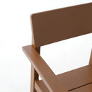 5 Piece Outdoor Dining Set For 4, Patio Table With Umbrella Hole And 4 Armrest Chairs For Backyard, Lawn, Deck, Or Poolside - Brown