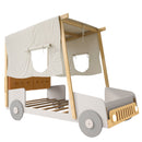 Car Bed With Pillow, Ceiling Cloth And LED