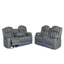 Raize - Power Living Room Set With Storage Console And Cup Holders