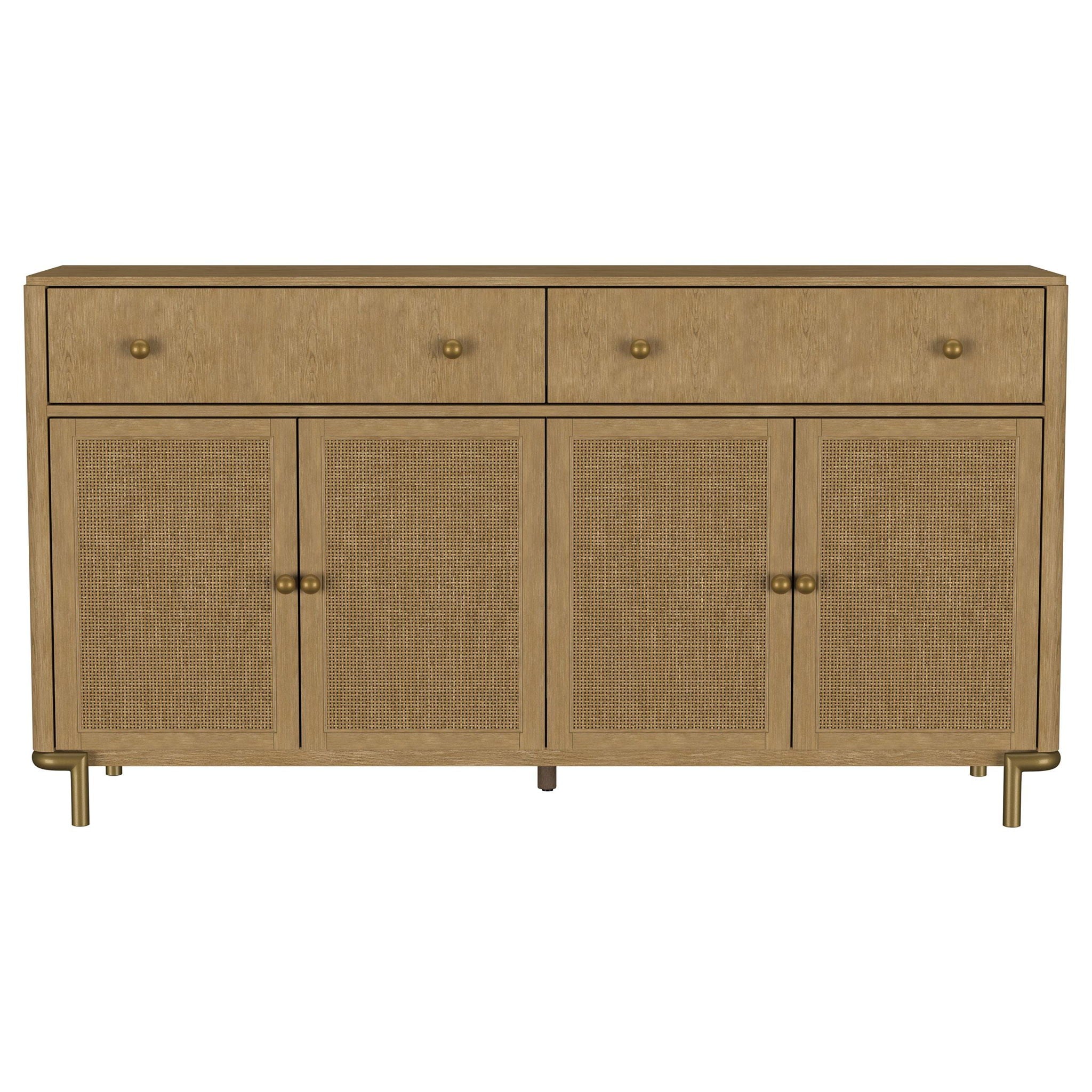 Arini 2-drawer Cane Door Dining Sideboard Server Sand Wash