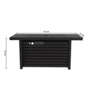 Outdoor Fire Pit Table & Lid - Black