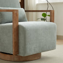 Swivel Modern Upholstered Accent Chair With Armrests