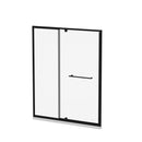 Pivot Shower Door With And Handle - Matt Black